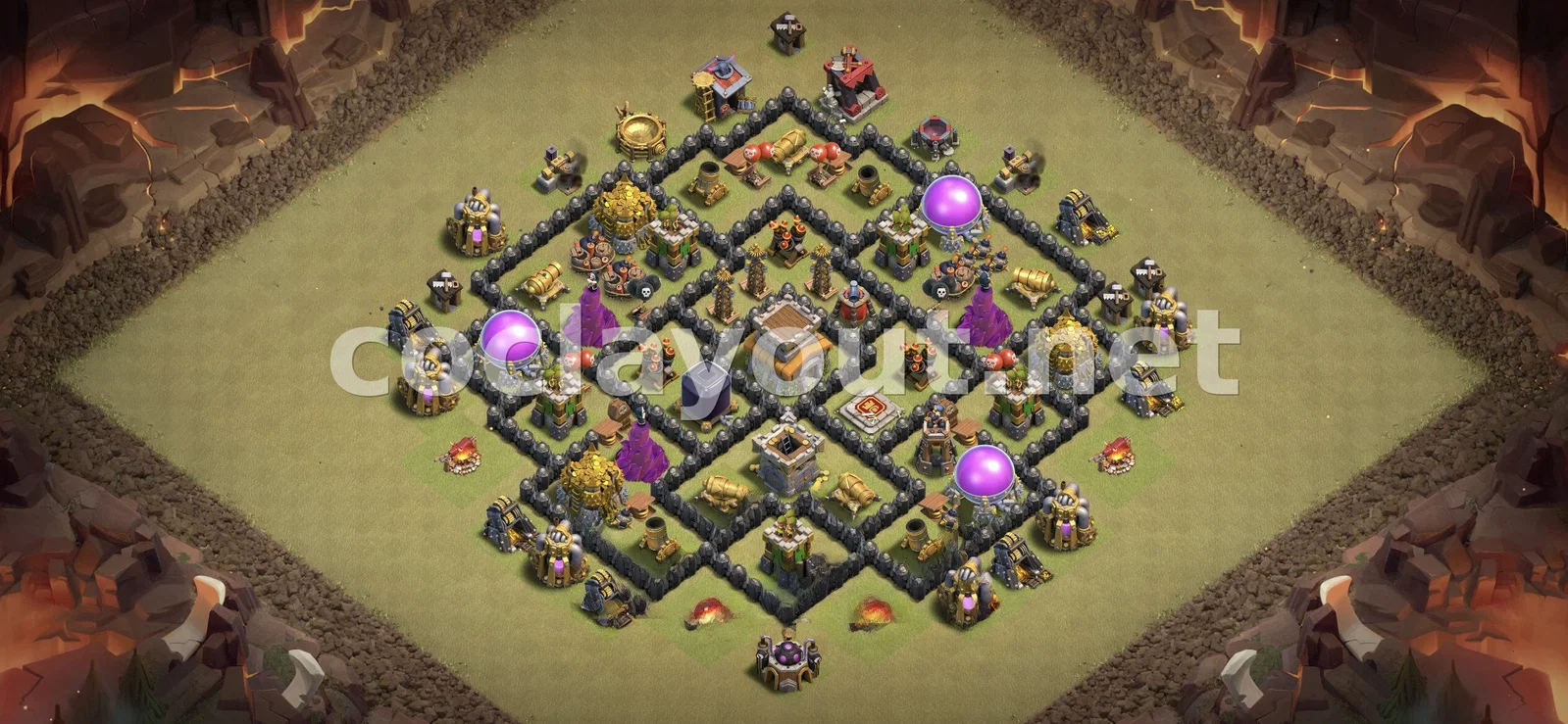 TH8 战略部落战阵型 – TH8 布局预览