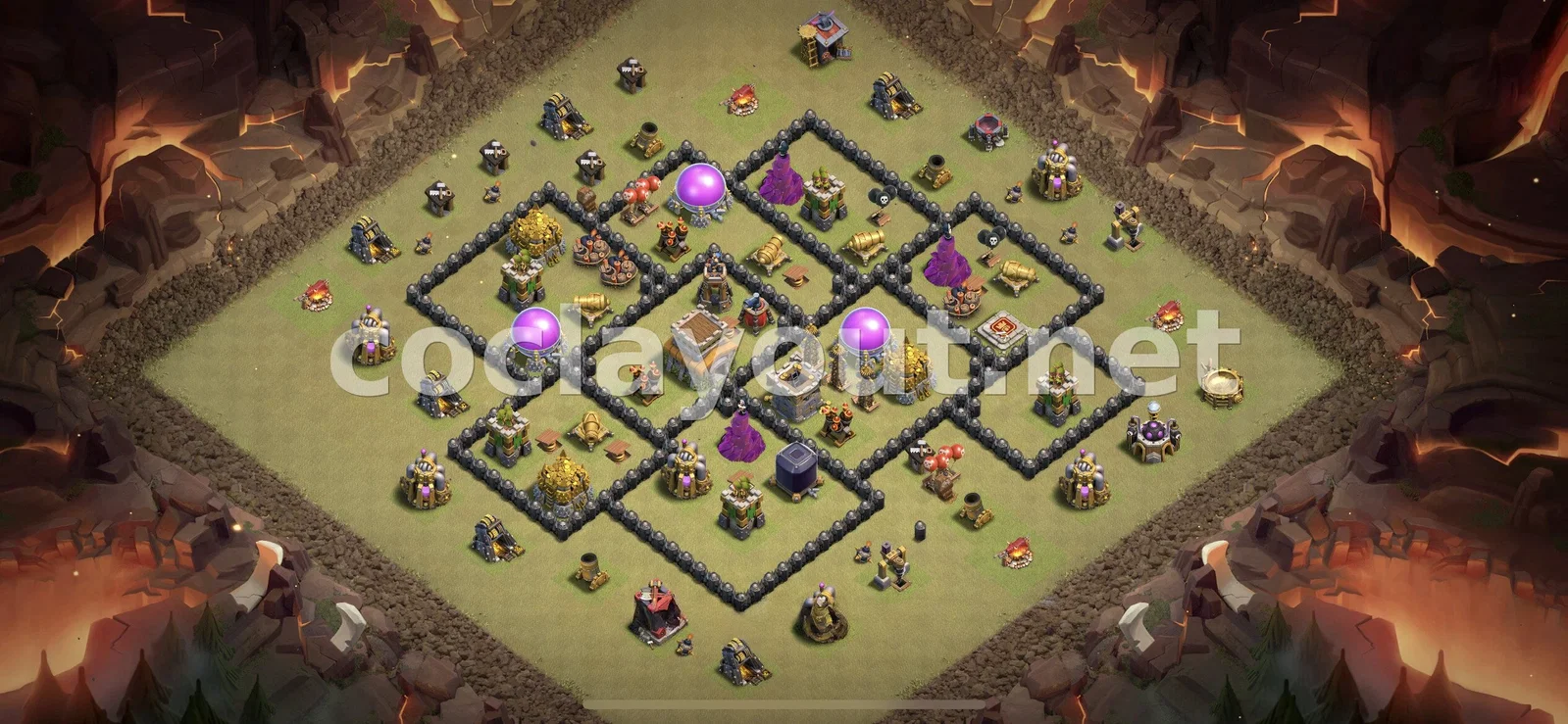 TH8 战略部落战阵型 – TH8 布局预览