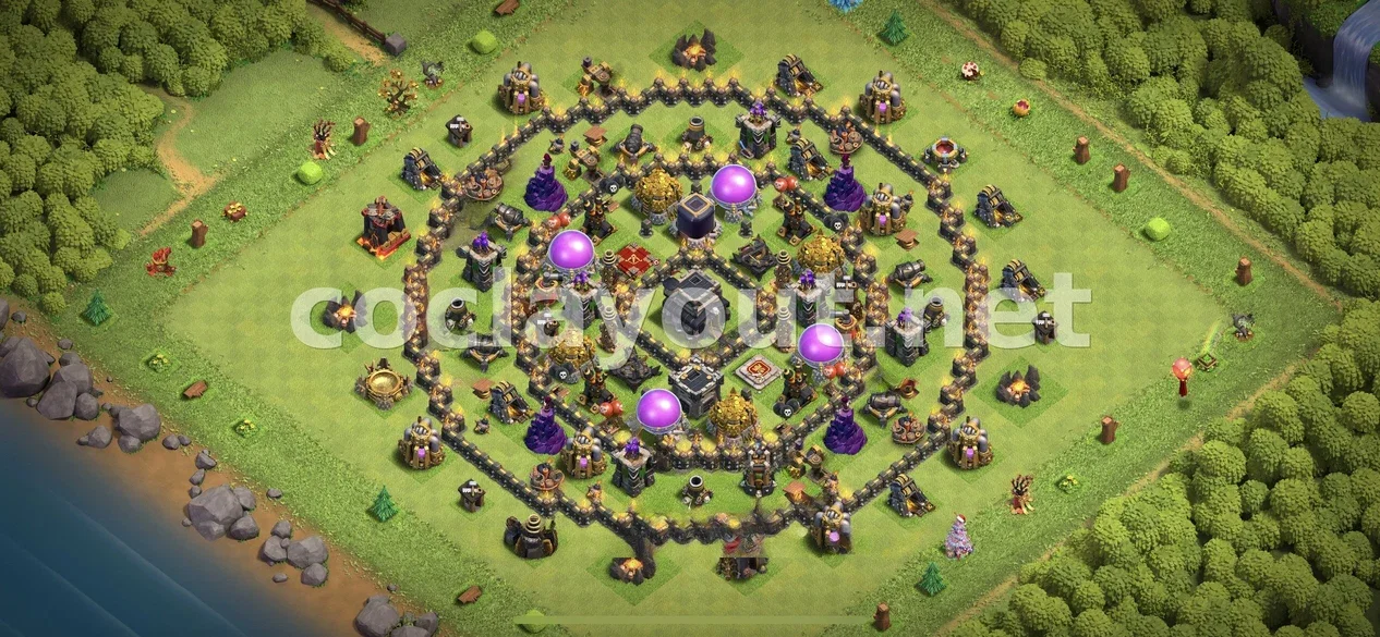 TH9 için En İyi Ganimet Düzeni – TH9 dizilim önizlemesi