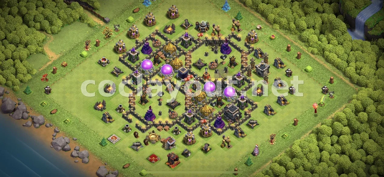 TH9 için En İyi Ganimet Düzeni – TH9 dizilim önizlemesi