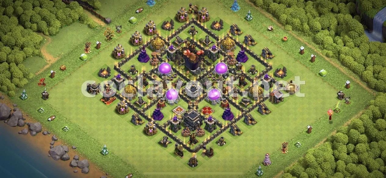 TH9 için En İyi Ganimet Düzeni – TH9 dizilim önizlemesi