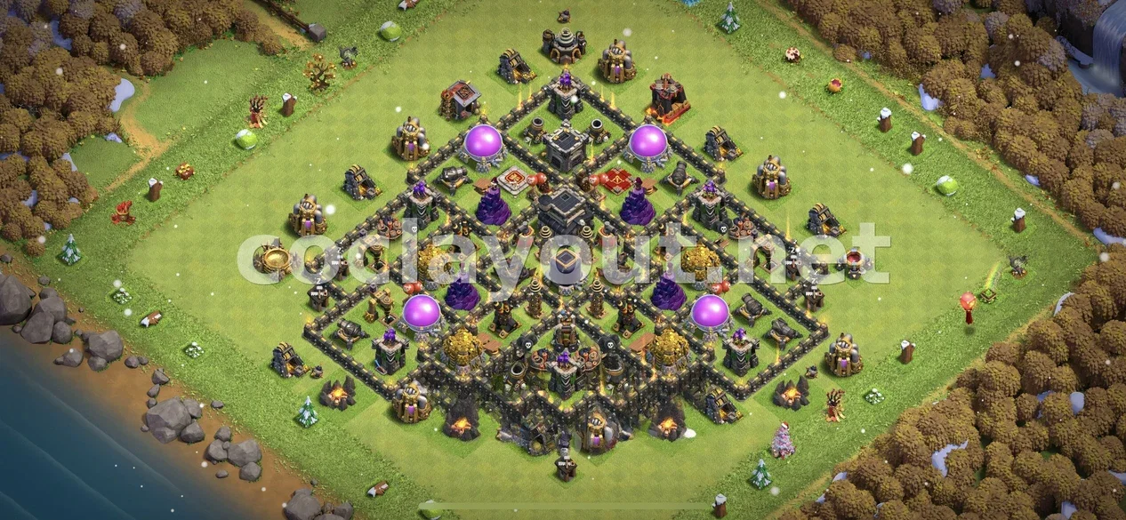 TH9 İçin En İyi Ganimet Düzeni – TH9 dizilim önizlemesi