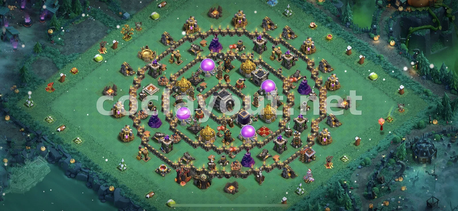 TH9 için en iyi ganimet düzeni – TH9 dizilim önizlemesi