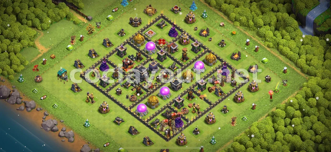TH9 için En İyi Ganimet Düzeni – TH9 dizilim önizlemesi