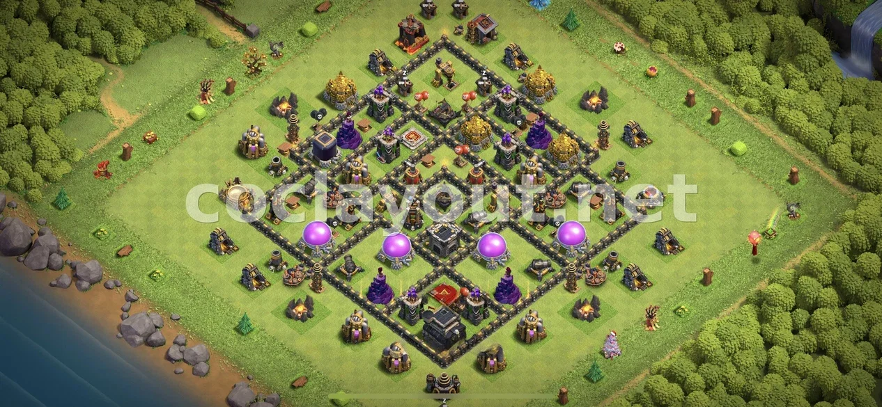 Protegeix els teus recursos amb aquesta base de farming TH9 – previsualització del disseny TH9