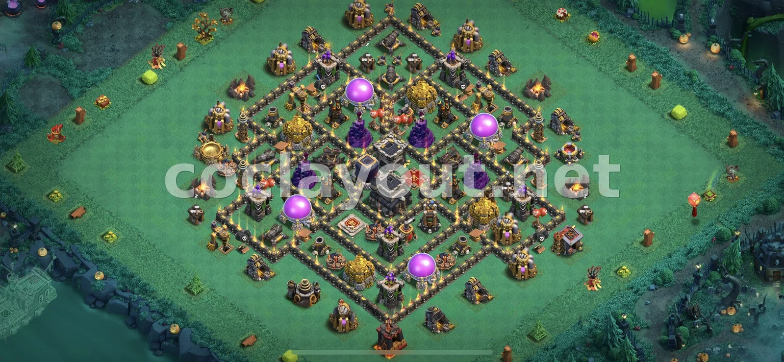 Base de Farming TH9 Eficaç – previsualització del disseny TH9