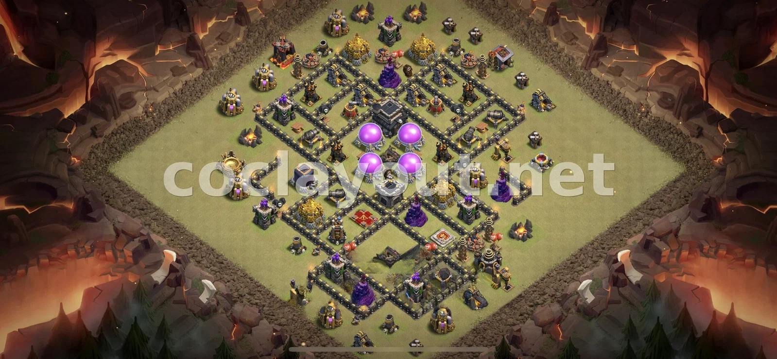 Meilleure base de guerre TH9 pour Guerre de clans – aperçu du plan TH9