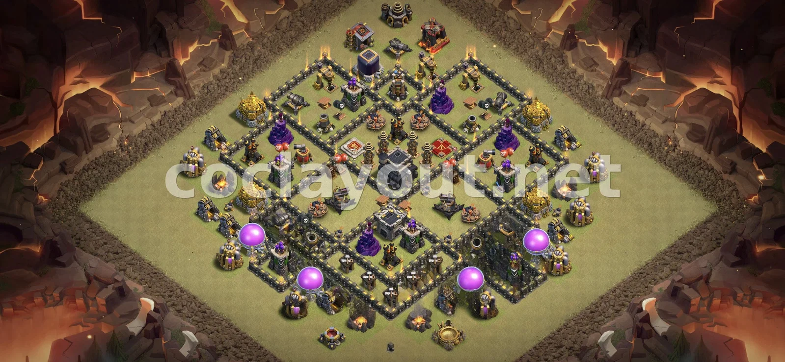 قاعدة حرب TH9 #27 – معاينة تصميم TH9