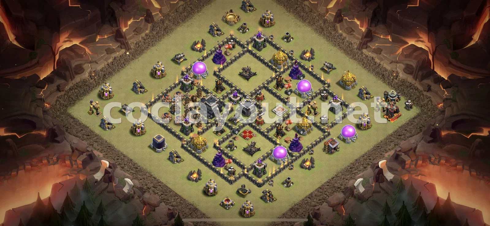 قاعدة حرب TH9 #26 – معاينة تصميم TH9