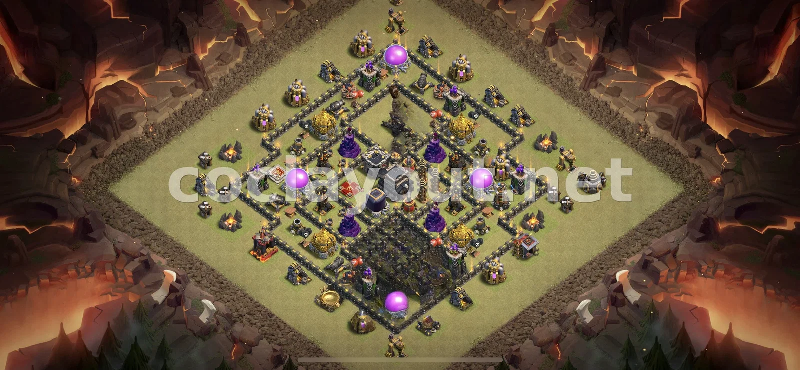 أفضل قاعدة حرب TH9 للدفاع عن قريتك – معاينة تصميم TH9