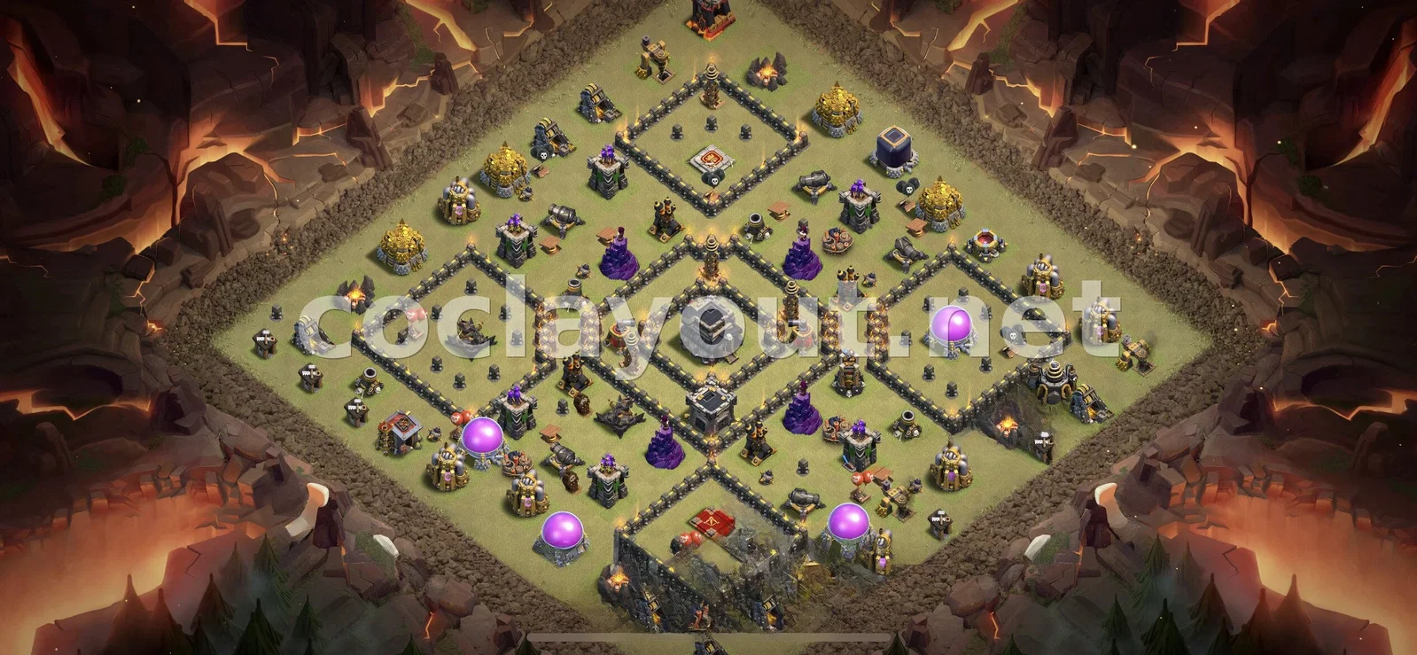 أفضل تصميم قاعدة حرب TH9 لدفاع قوي – معاينة تصميم TH9