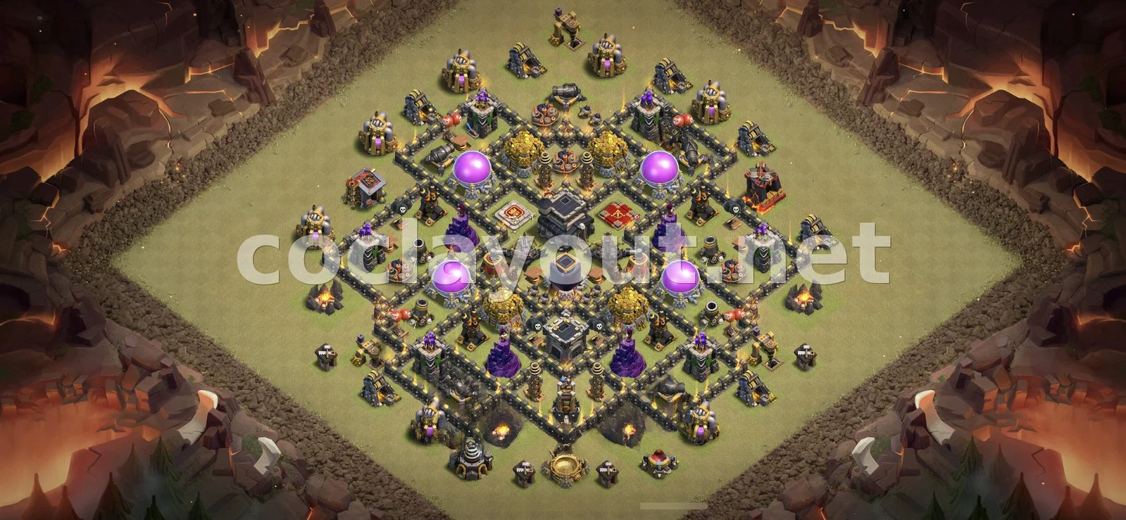 Découvrez cette base de guerre TH9 efficace – aperçu du plan TH9
