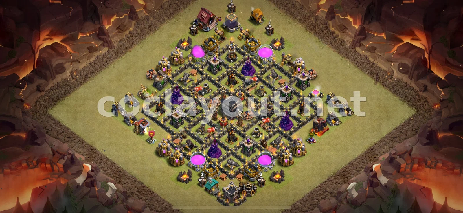 أفضل تصميم قاعدة حرب TH9 في كلاش أوف كلانس – معاينة تصميم TH9