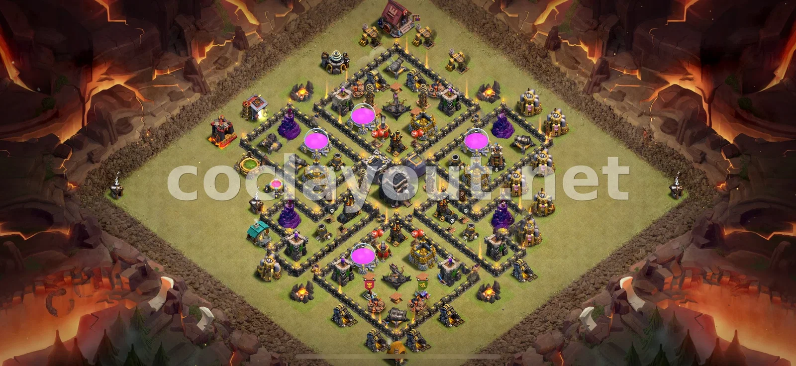تصميم استراتيجي لقاعدة حرب TH9 – معاينة تصميم TH9