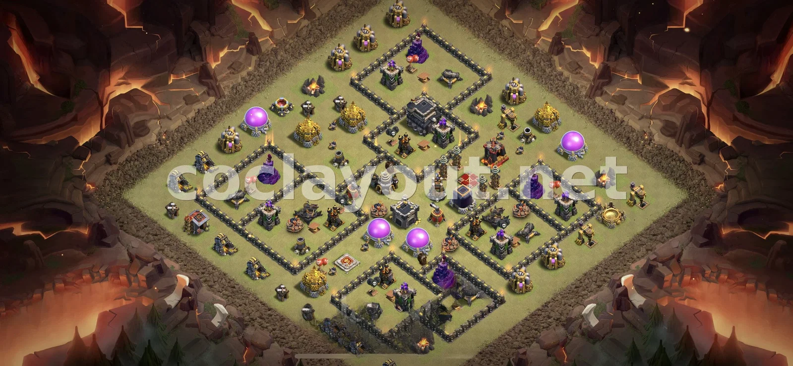 Base de guerre efficace TH9 – aperçu du plan TH9