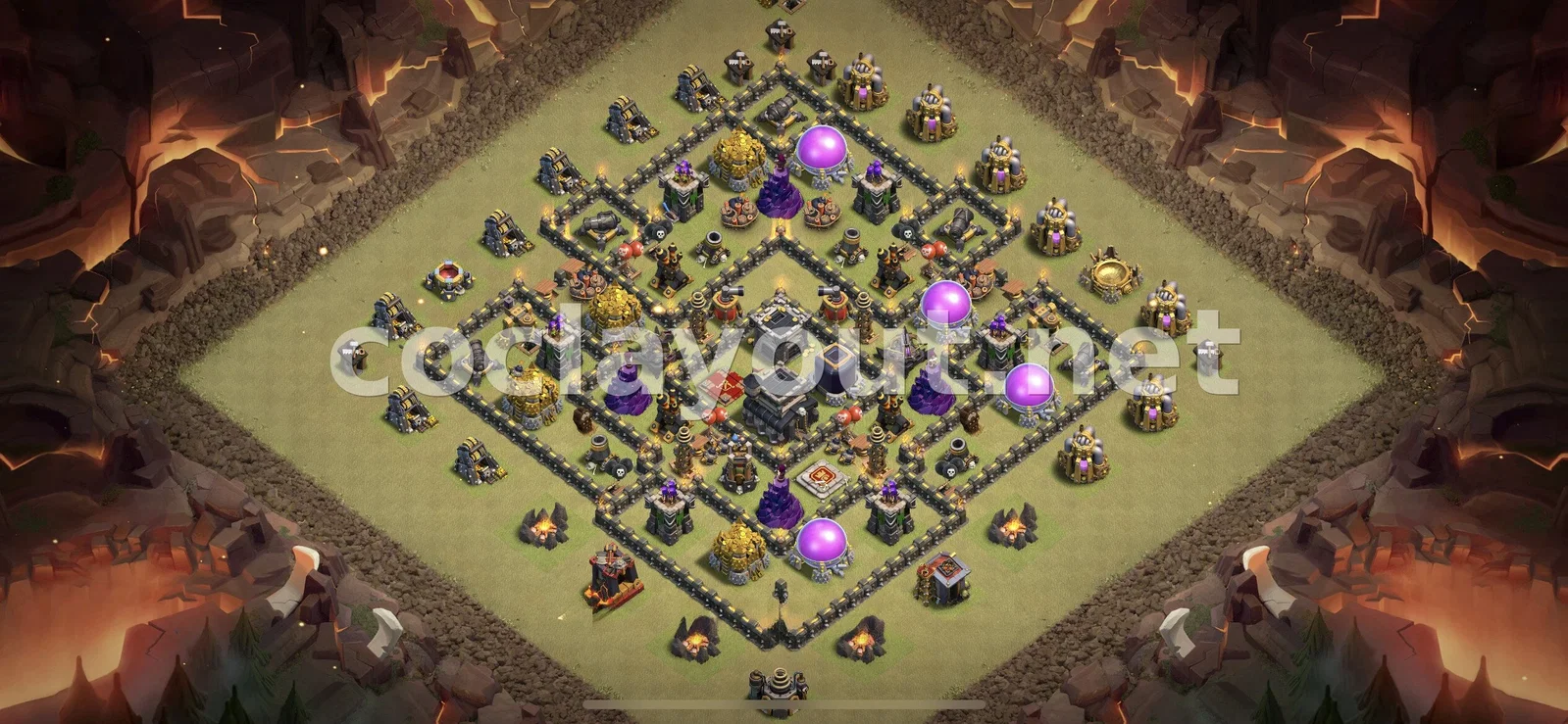 Meilleure Base de Guerre TH9 pour Guerre de Clans – aperçu du plan TH9
