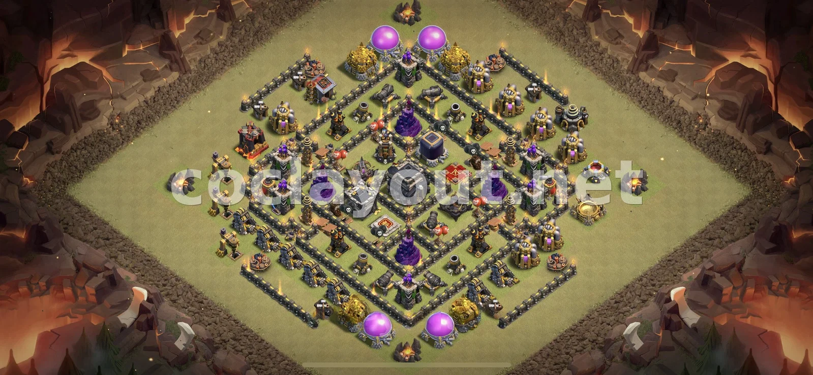 Base de Guerre TH9 #112 – aperçu du plan TH9