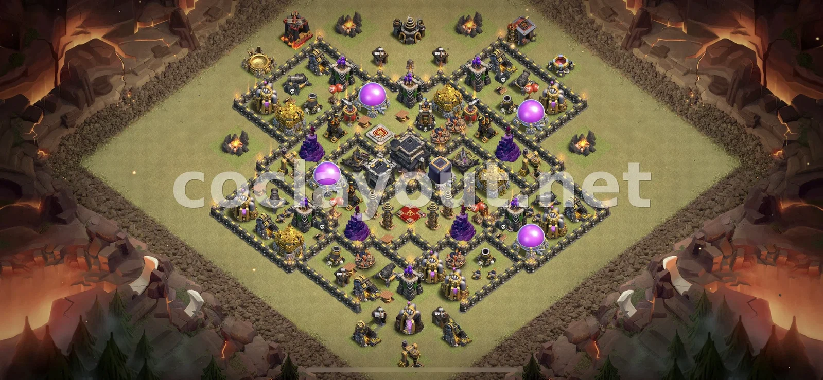 Стратегическая База для войны TH9 – превью расстановки TH9