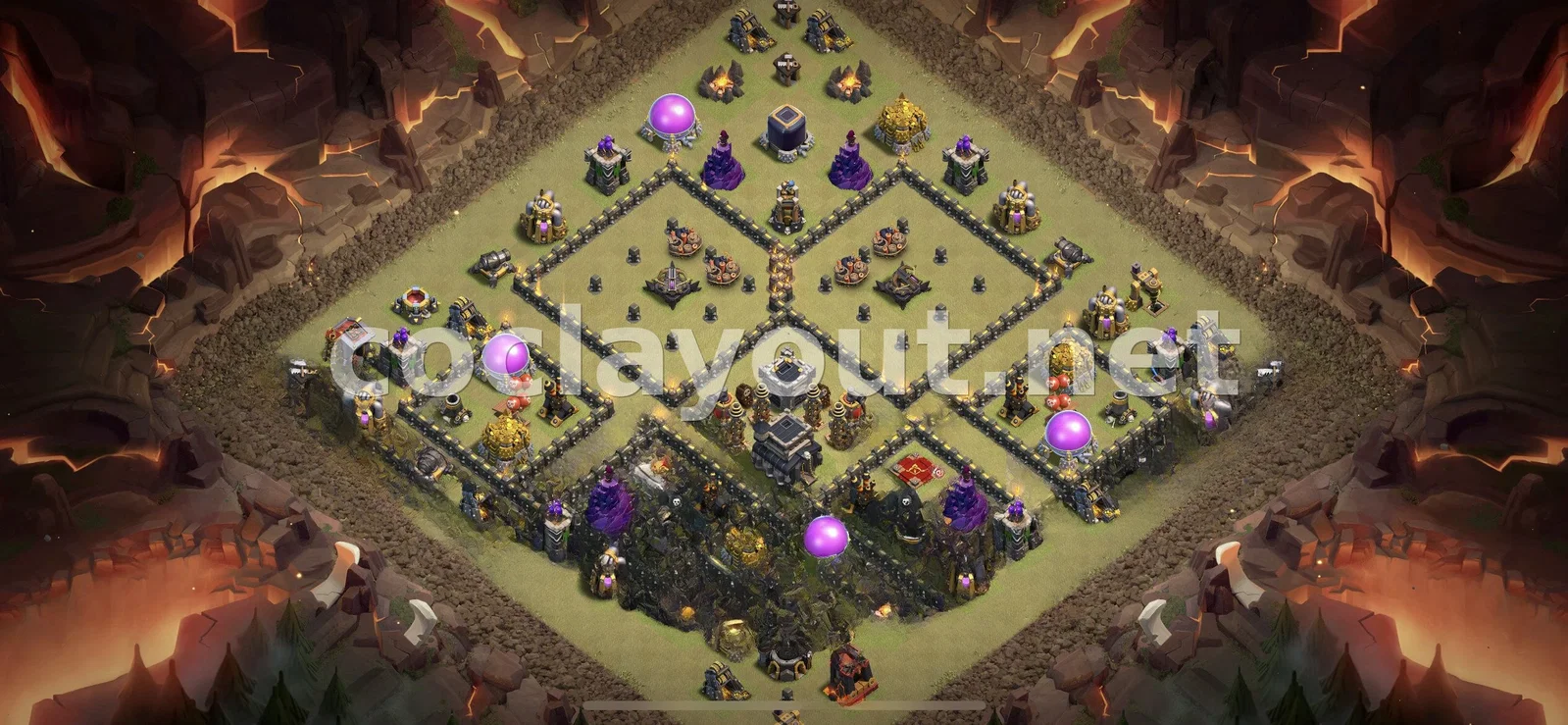 Meilleure base de guerre TH9 pour Guerre de clans – aperçu du plan TH9