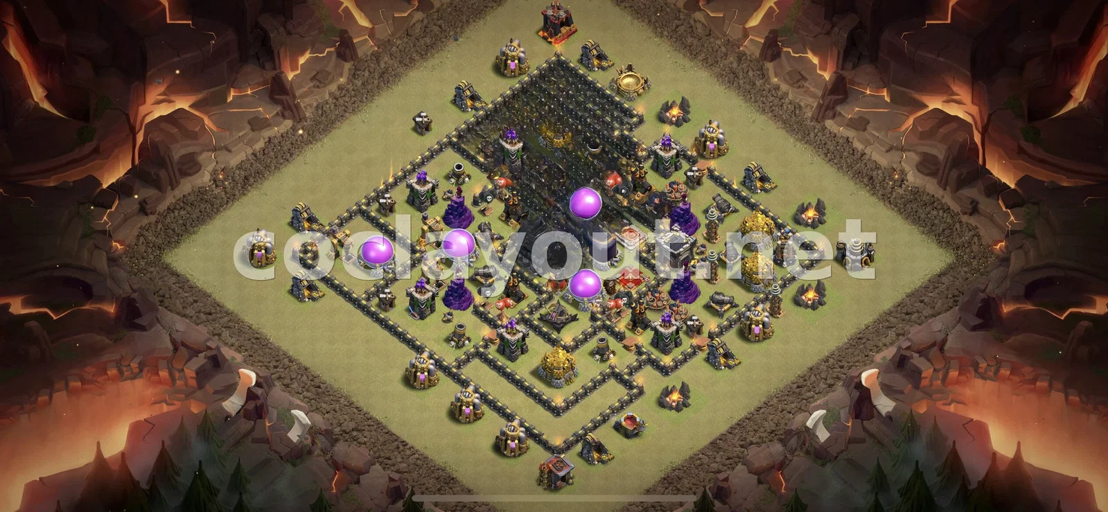 تفوّق مع قاعدة حرب TH9 – معاينة تصميم TH9