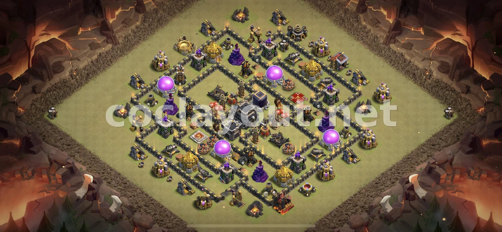 قاعدة حرب TH9 #80 – معاينة تصميم TH9