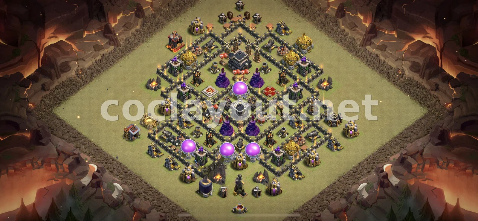 Meilleure base de guerre TH9 pour vos guerres de clans – aperçu du plan TH9