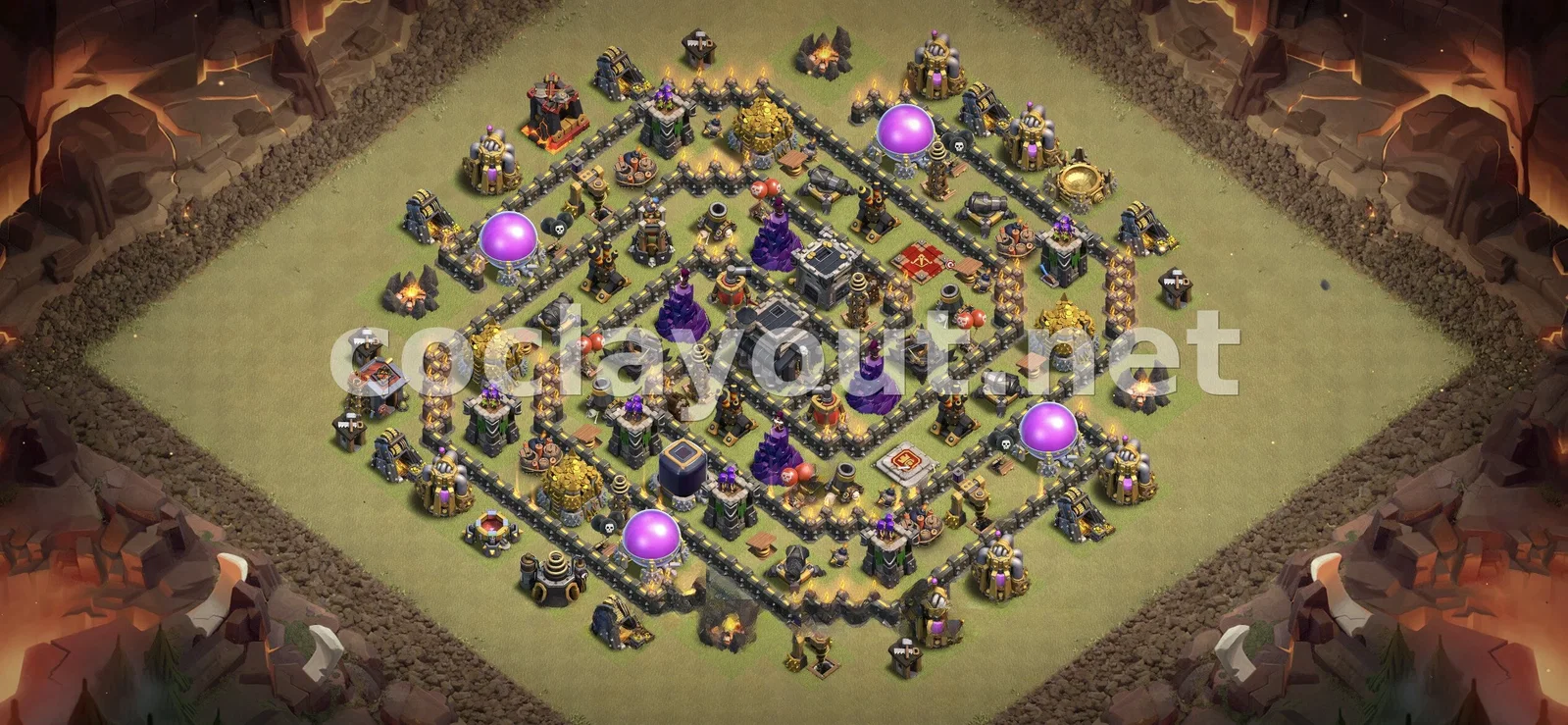 قاعدة حرب TH9 #79 – معاينة تصميم TH9