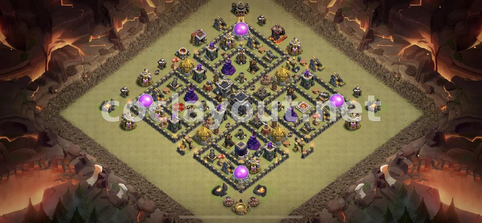 قاعدة حرب TH9 فعالة – معاينة تصميم TH9