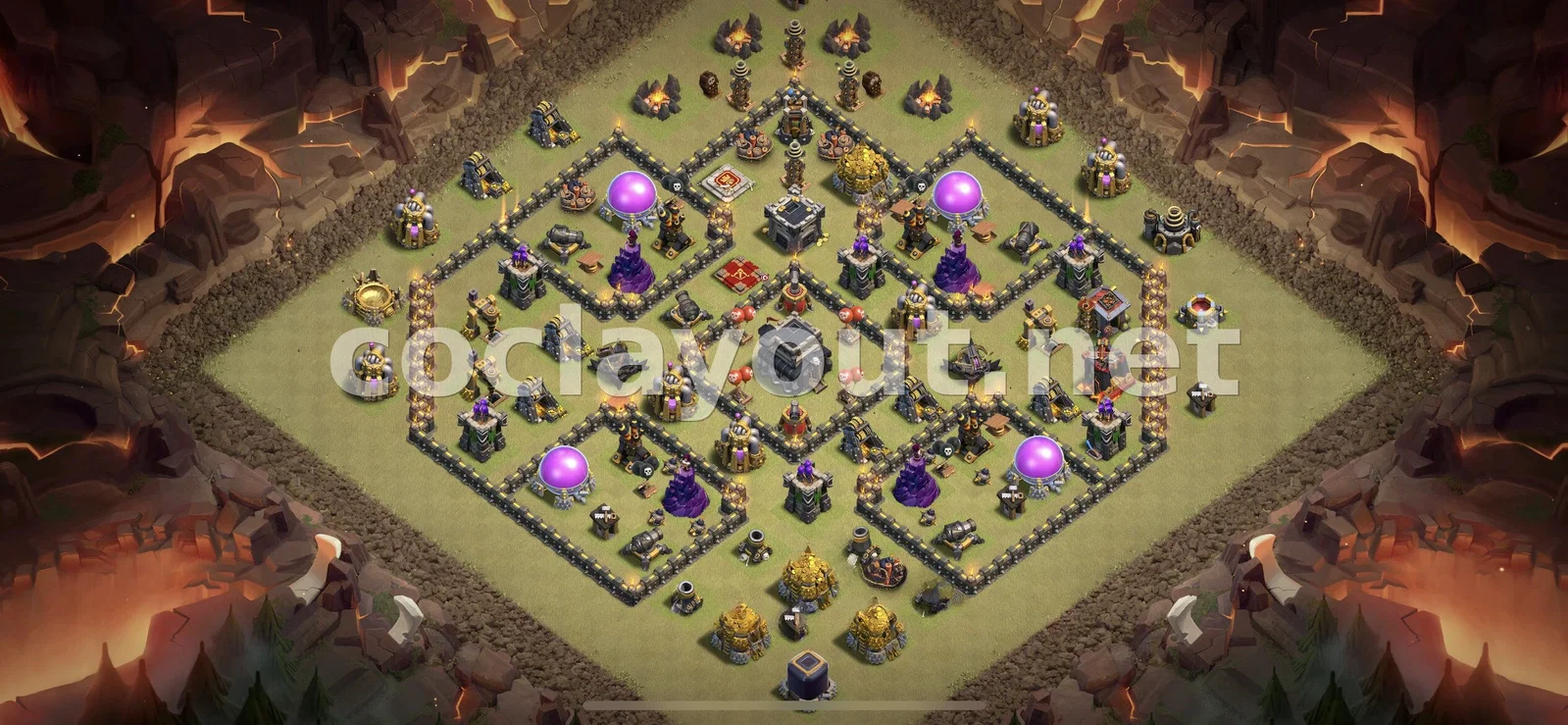 أفضل قاعدة حرب TH9 للدفاع عن القرية – معاينة تصميم TH9