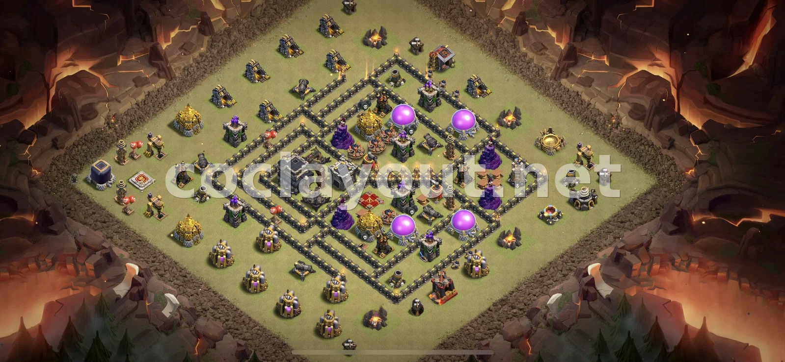 أفضل تصميم قاعدة حرب TH9 لانتصار العشيرة – معاينة تصميم TH9