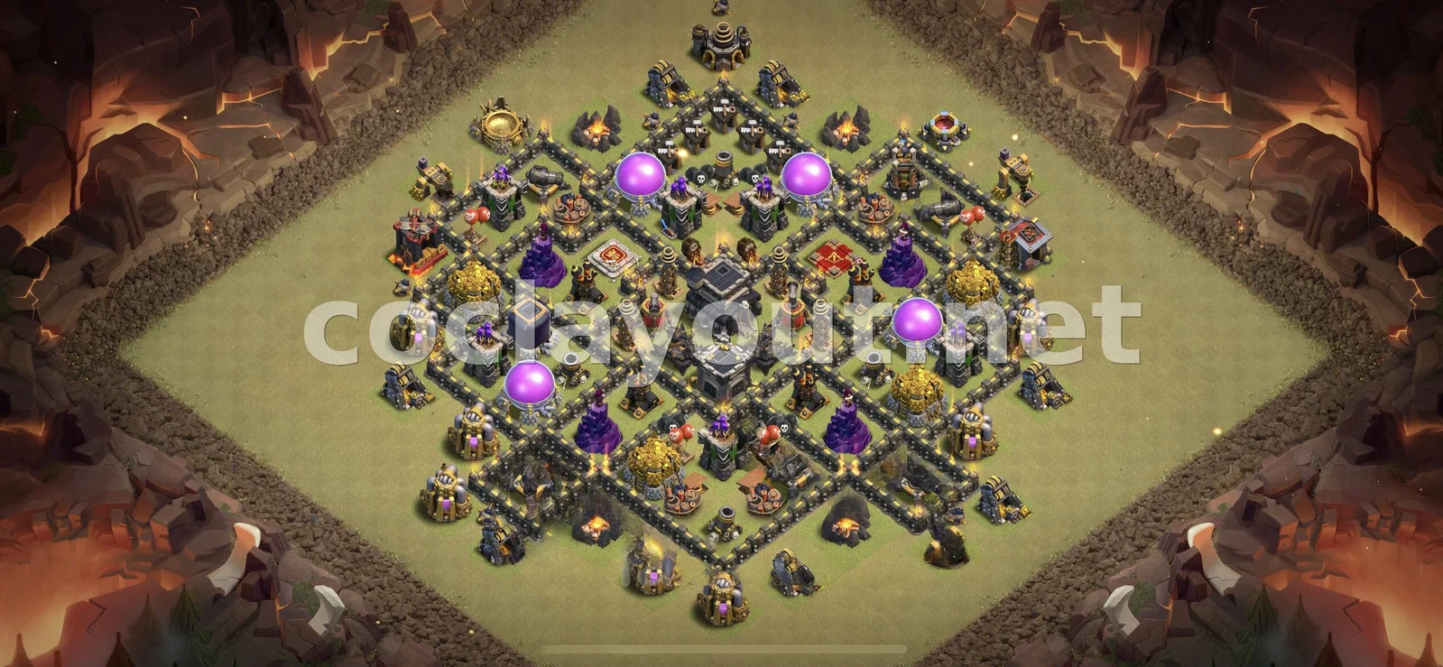 قاعدة حرب TH9 فعالة – معاينة تصميم TH9