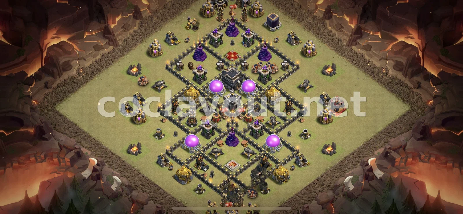 تصميم قاعدة حرب TH9 الفعال – معاينة تصميم TH9