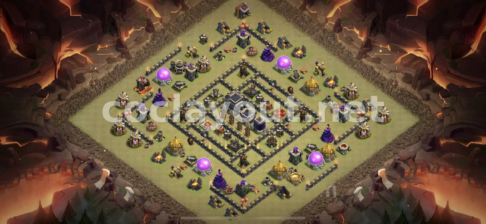 قاعدة حرب استراتيجية TH9 – معاينة تصميم TH9