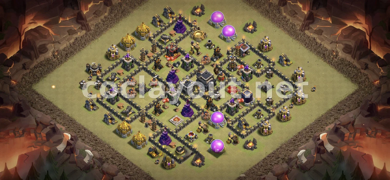 قاعدة حرب TH9 الفعالة – معاينة تصميم TH9
