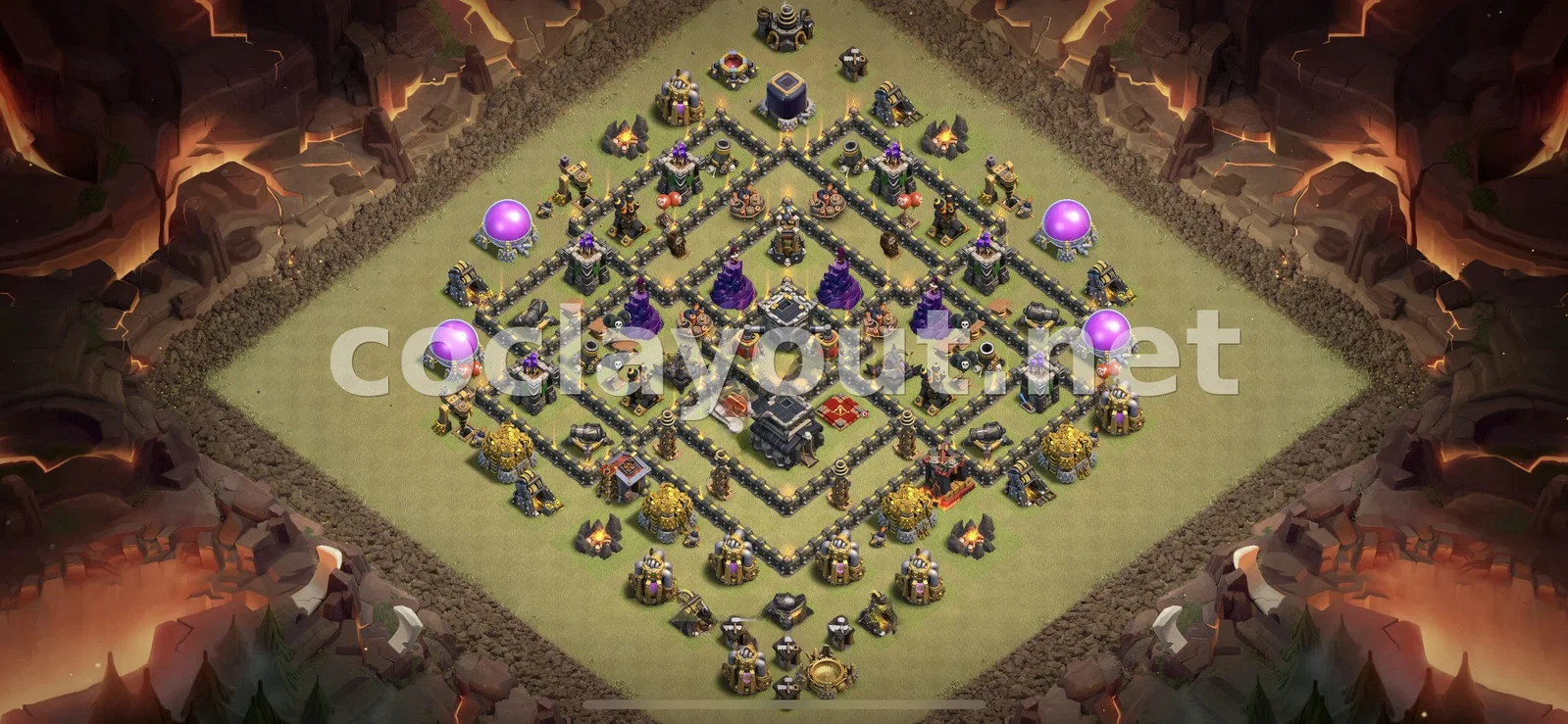 تصميم استراتيجي لقاعدة حرب TH9 – معاينة تصميم TH9
