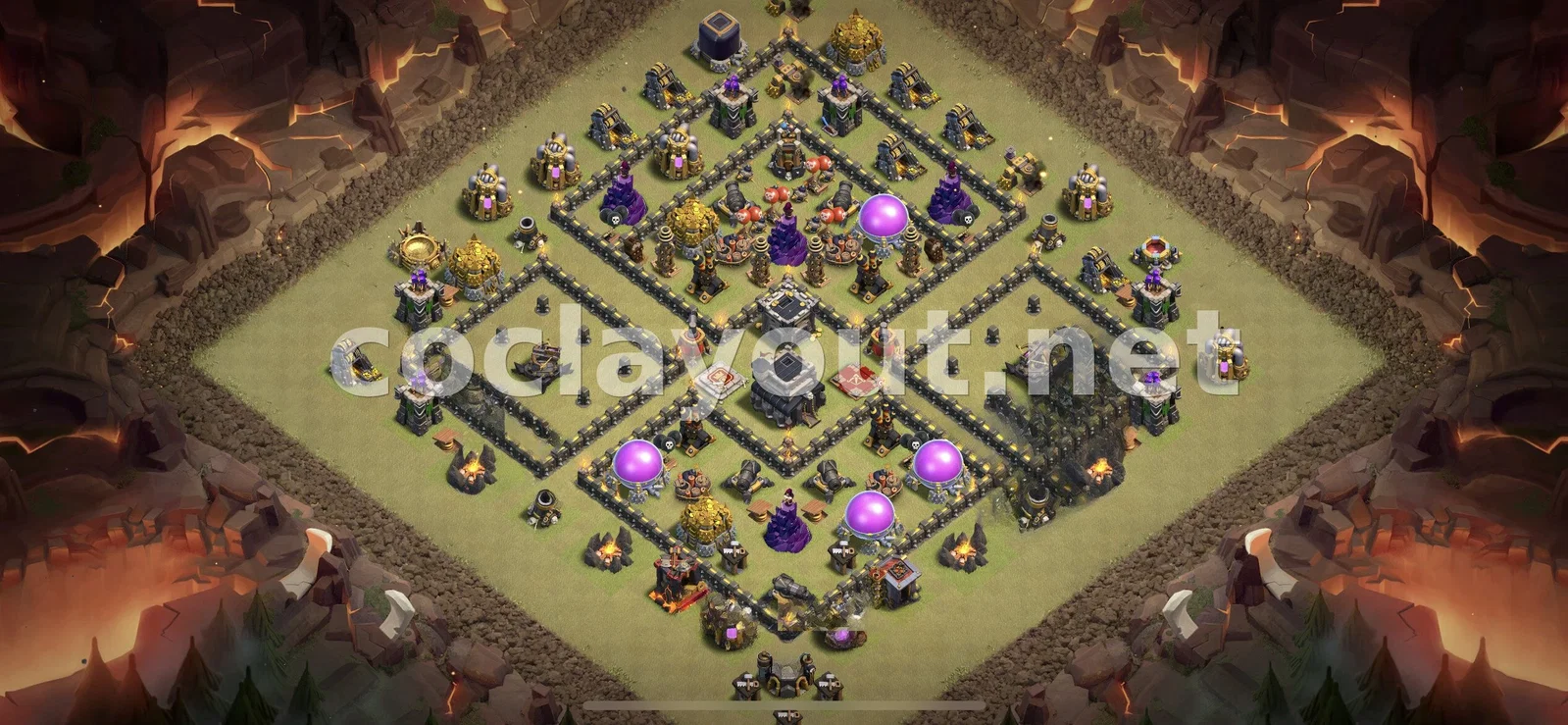 أفضل قاعدة حرب TH9 للدفاع في حرب العشائر – معاينة تصميم TH9