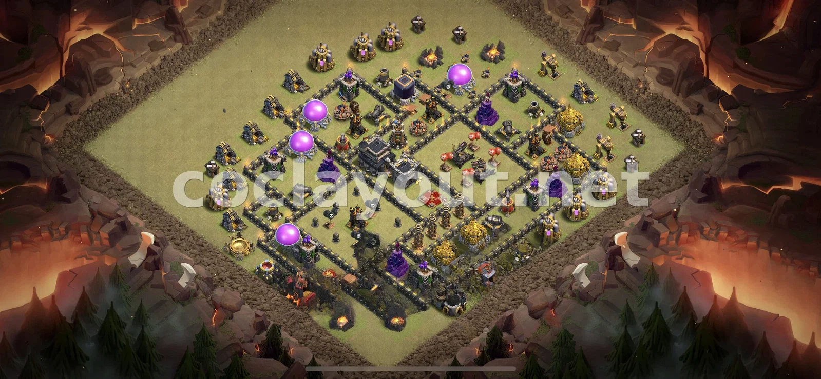 أفضل قاعدة حرب TH9 للدفاع عن العشيرة – معاينة تصميم TH9