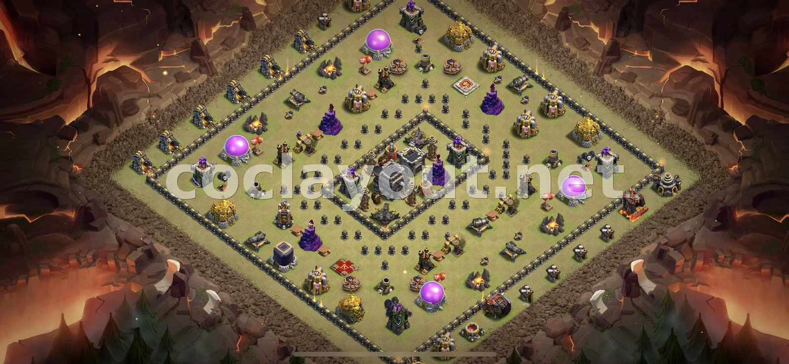 قاعدة حرب TH9 استراتيجية – معاينة تصميم TH9