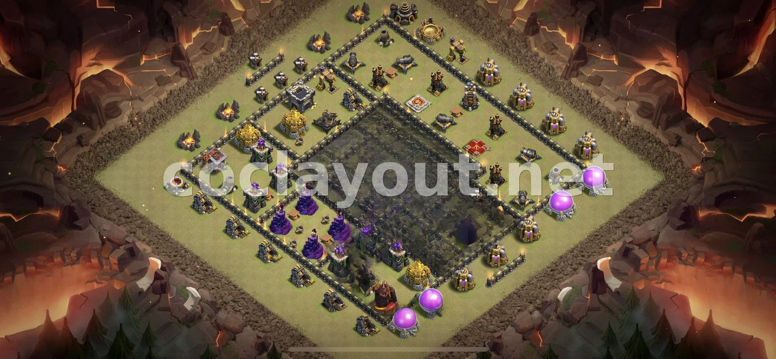 قاعدة حرب استراتيجية TH9 – معاينة تصميم TH9