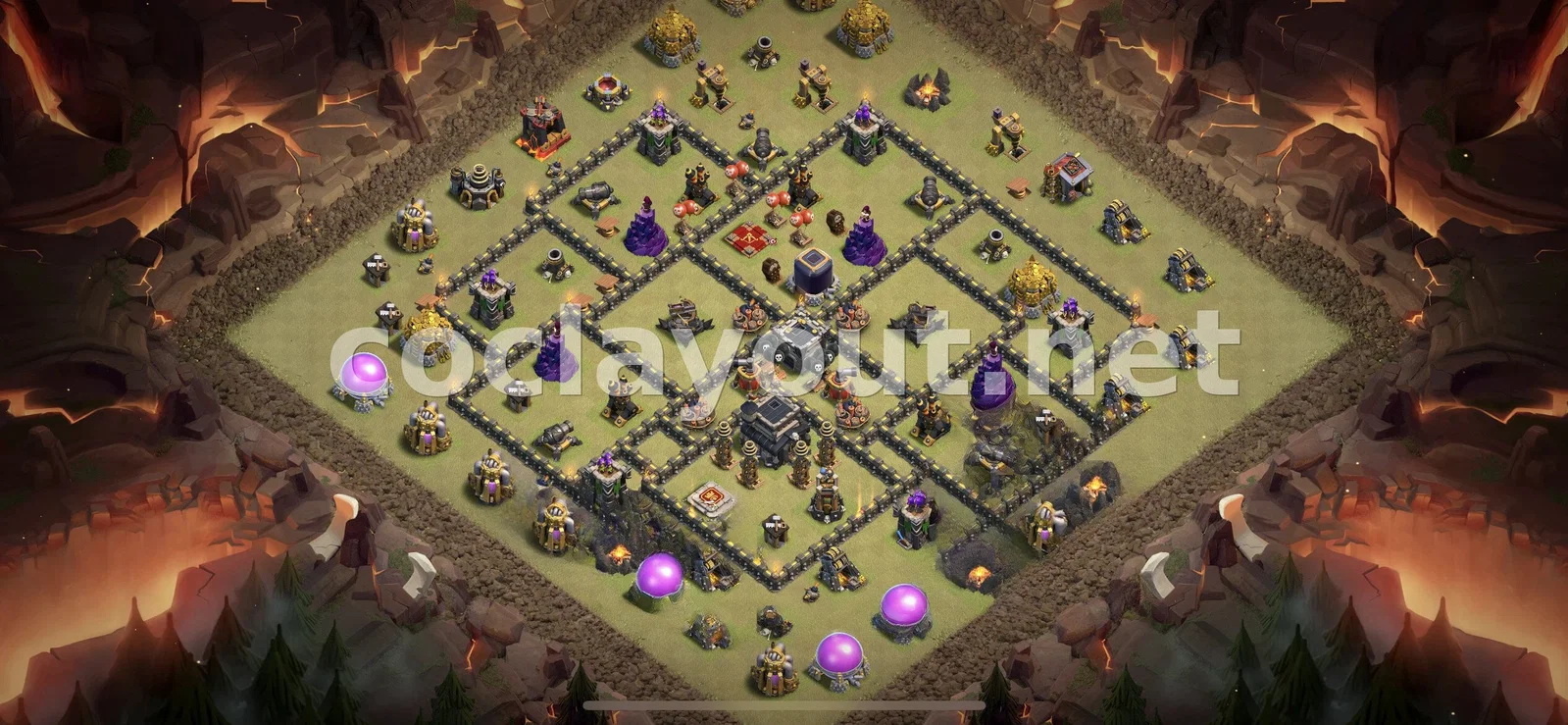 قاعدة حرب TH9 #46 – معاينة تصميم TH9
