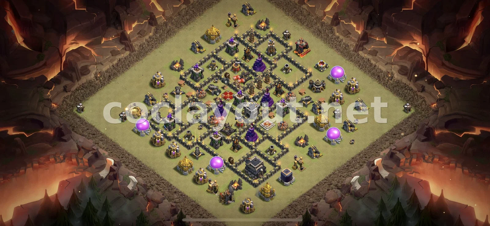 أفضل تصميم قاعدة حرب TH9 للانتصار في حروب العشائر – معاينة تصميم TH9