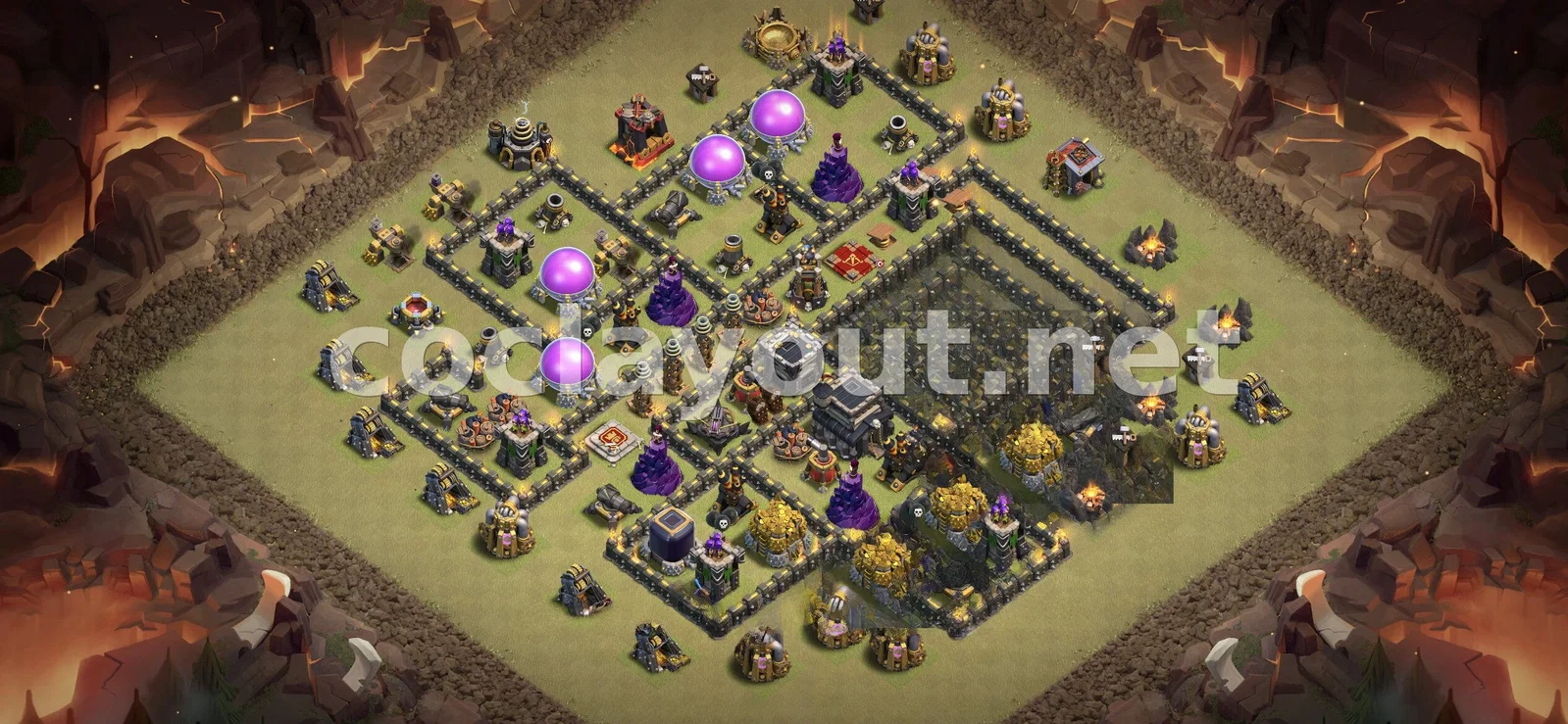 قاعدة حرب TH9 #44 – معاينة تصميم TH9