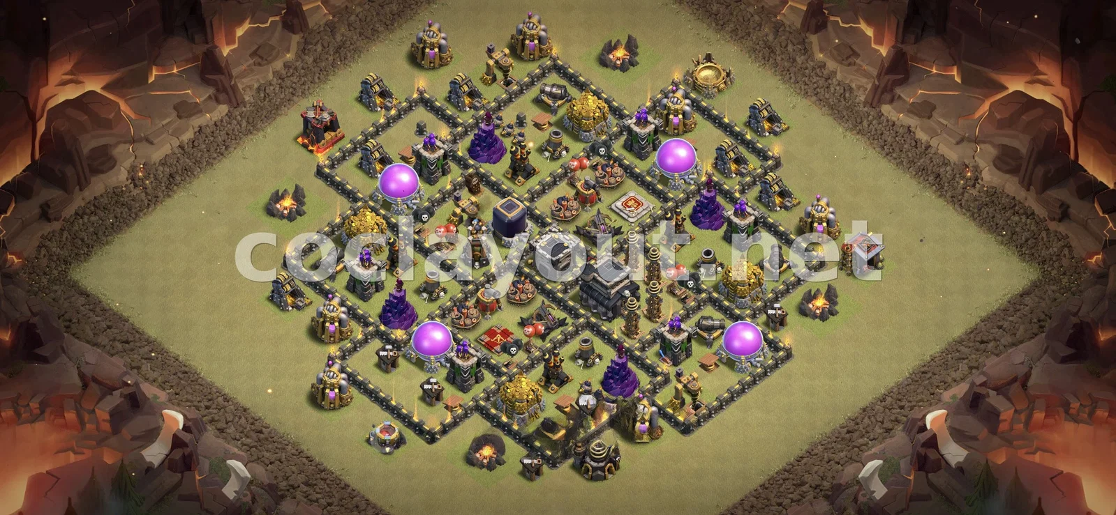 Base de Guerre TH9 #120 – aperçu du plan TH9