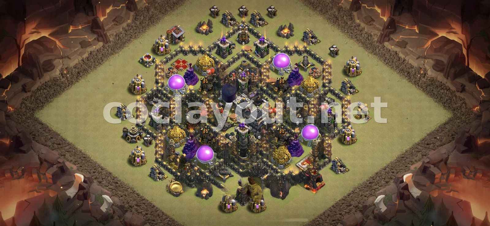 احمِ قريتك مع قاعدة حرب TH9 هذه – معاينة تصميم TH9