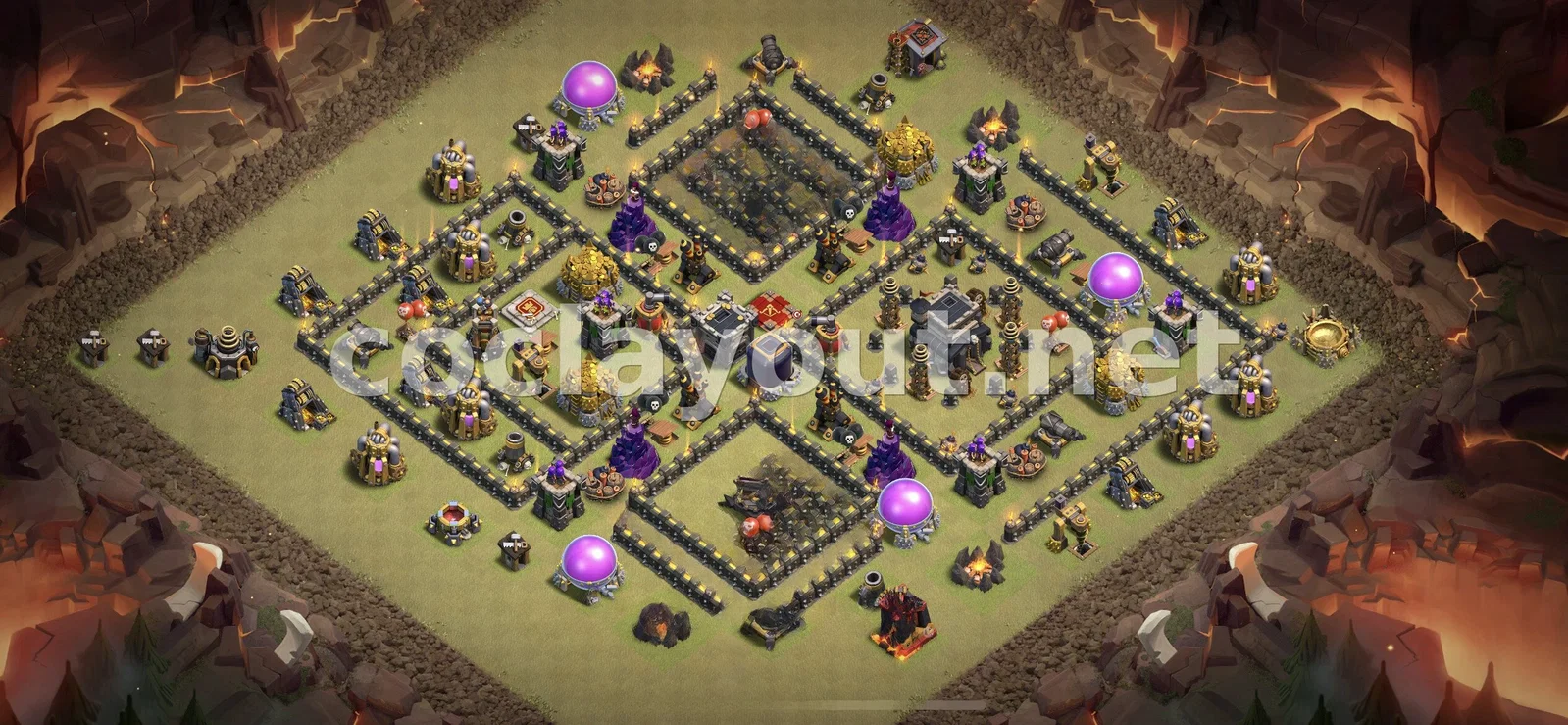 قاعدة حرب TH9 #37 – معاينة تصميم TH9