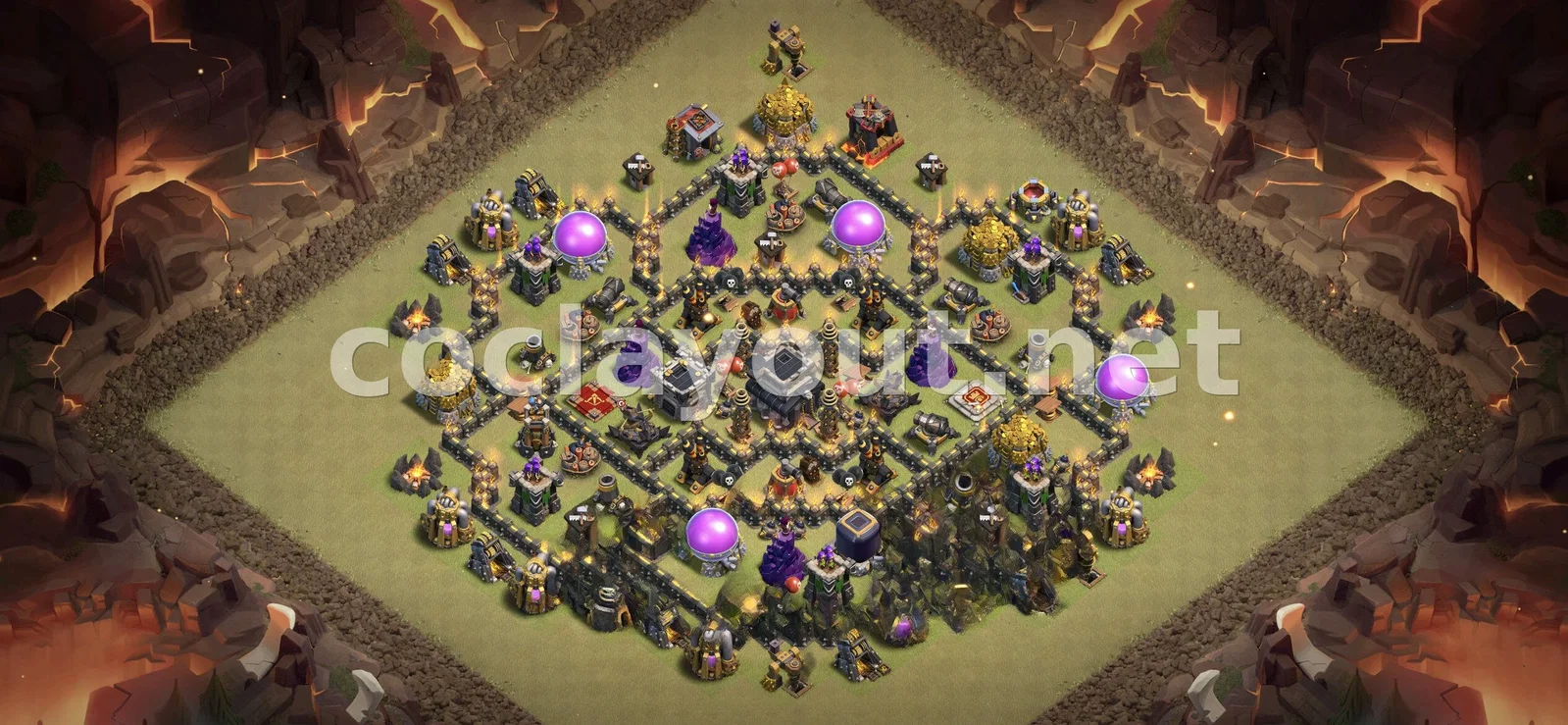 قاعدة حرب TH9 #30 – معاينة تصميم TH9